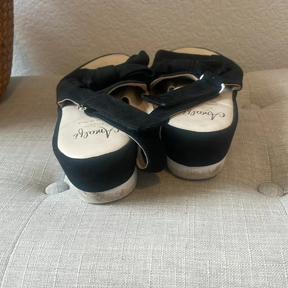 Amalfi by Rangoni black leather platform sandals 10.5 M - Picture 8 of 8